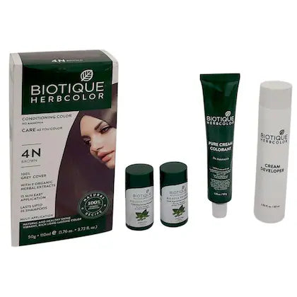 Biotique Herbcolor Conditioning Color, Brown (4N) 110 ml + 50 g