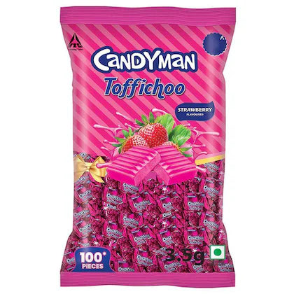 Candyman Strawberry Toffichoo 100 pcs 350 g