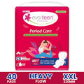 everteen Period Care XXL Soft 40 Sanitary Pads 320mm with Double Flaps enriched with Neem and Safflower - 1 Pack (40 Pads)