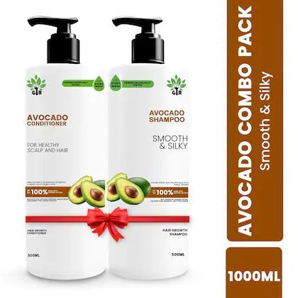 GIR Avocado Daily Care Shampoo & Conditioner Combo | with|Natural Avacado, Sulphate & Paraben Free S 500 ML + C 500 ML LEFT