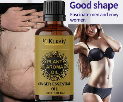 KURAIY 100% Safe Ginger Slimming Essential Oil Lifting Firming Hip Lift Up Moisturizing Fat Burner Lose Weight Massage Spa Relieves Stress Oil