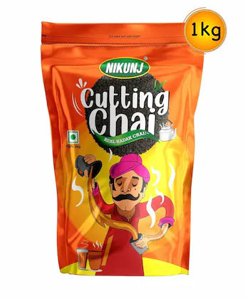 NIKUNJ Cutting Chai, 1000 gm | Real Kadak Chai | Black Tea | Strong Blend - Rich Taste