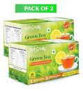 NutroVally Lemon Honey Flavored Green Tea | Premium & Detox Refreshing Tea | Honey Lemon Green Tea Bags 25 Pcs + 25 Pcs |100% Natural Leaves Green Tea Bags 50 PCS