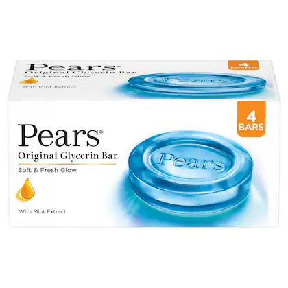 Pears Soft & Fresh Glow Original Glycerine Bathing Soap (4N x 125 g)