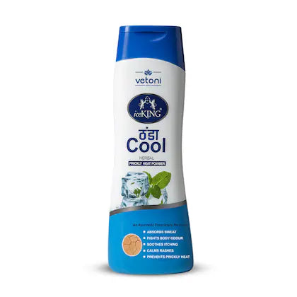 VETONI Ice King Cool Herbal Talcum Powder for Men & Women (100 g), Pack of 1