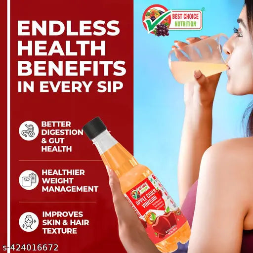 Apple Cider Vinegar for Weight Loss | Boost Immune, Hair & Skin Health | 100% Natural Himalayan apples | Filtered Vinegar (250 ml)